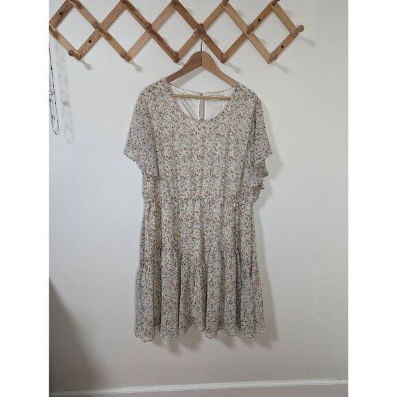NWT Nemidor Women's Plus Size Collection Floral Printed Dress - Size 22 - Picture 1 of 9